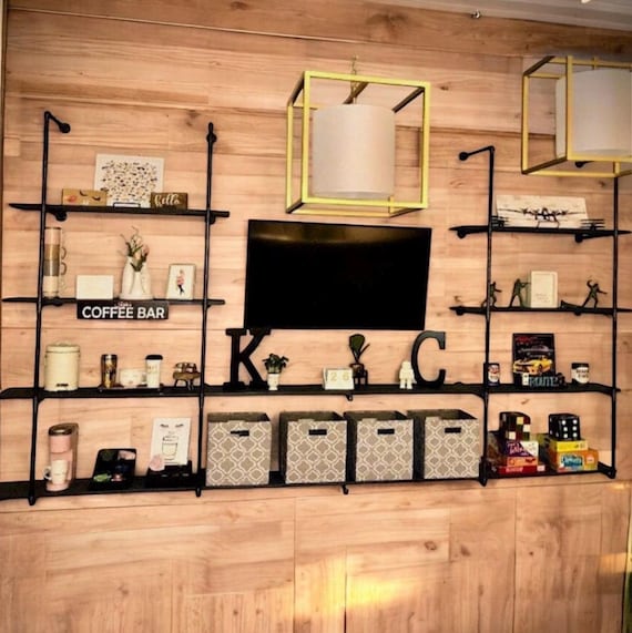 Pipe Shelving Kit, BEST Quality - Choose Shelf Depth - 4", 5", 6", 7", 8", 9", 10", 11", 12", 14", 16", or 18"