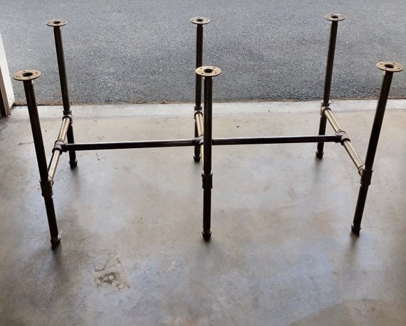 Black Pipe Table Base, "DIY" Kit, 1" x 30" Tall - Length- 26", 32", 38", 44", 56", 68",80" or 92" Width- 12", 16", 20", 24", 26", 28" or 30"