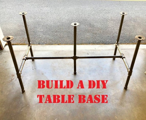 Industrial Pipe Table Base Kit, 3/4" x 66" Long x 28" Wide, Choose Height -28", 30", 32", 34", 36", 38", 40", 42" or 44" Tall