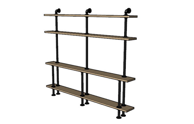 Black Pipe Shelving DIY Kit 72 tall x Etsy