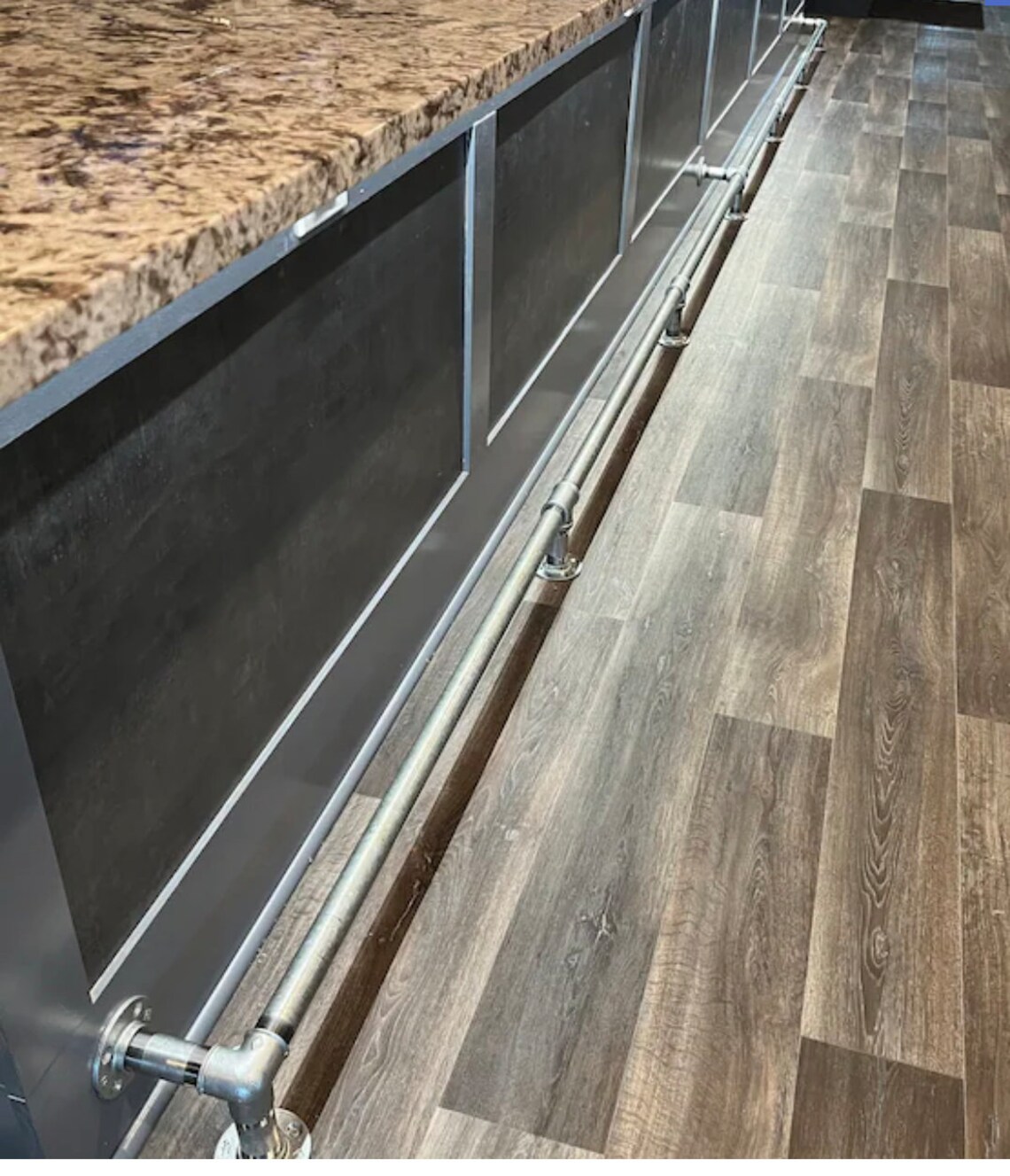 Industrial Pipe Bar Foot Rail Galvanized or Black 11/4 Etsy