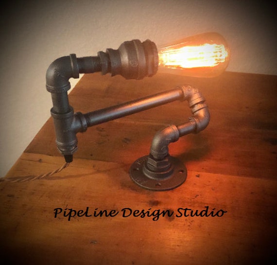Handmade Industrial Pipe Lamp/Light, Desk Lamp- Great Christmas Gift Idea & Ready to Ship