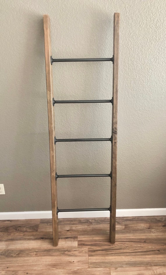 Industrial Pipe Accent Ladder “DIY” Parts Kit- Choose 3, 4, 5, or 6 Ladder Rung Option (Ladder Rungs ONLY included with purchase)