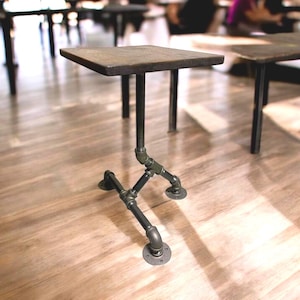 Industrial Pipe Table Base "DIY" Parts Kit, PUB or BAR Table - 3/4” Pipe x 22" Wide Base - 20" - 40" Tall, Bars, Restaurants, Coffee Shops
