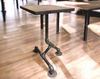 Industrial Pipe Table Base "DIY" Parts Kit, PUB or BAR Table - 1” Pipe x 22" Wide Base - 20" - 40" Tall, Bars, Restaurants, Coffee Shops