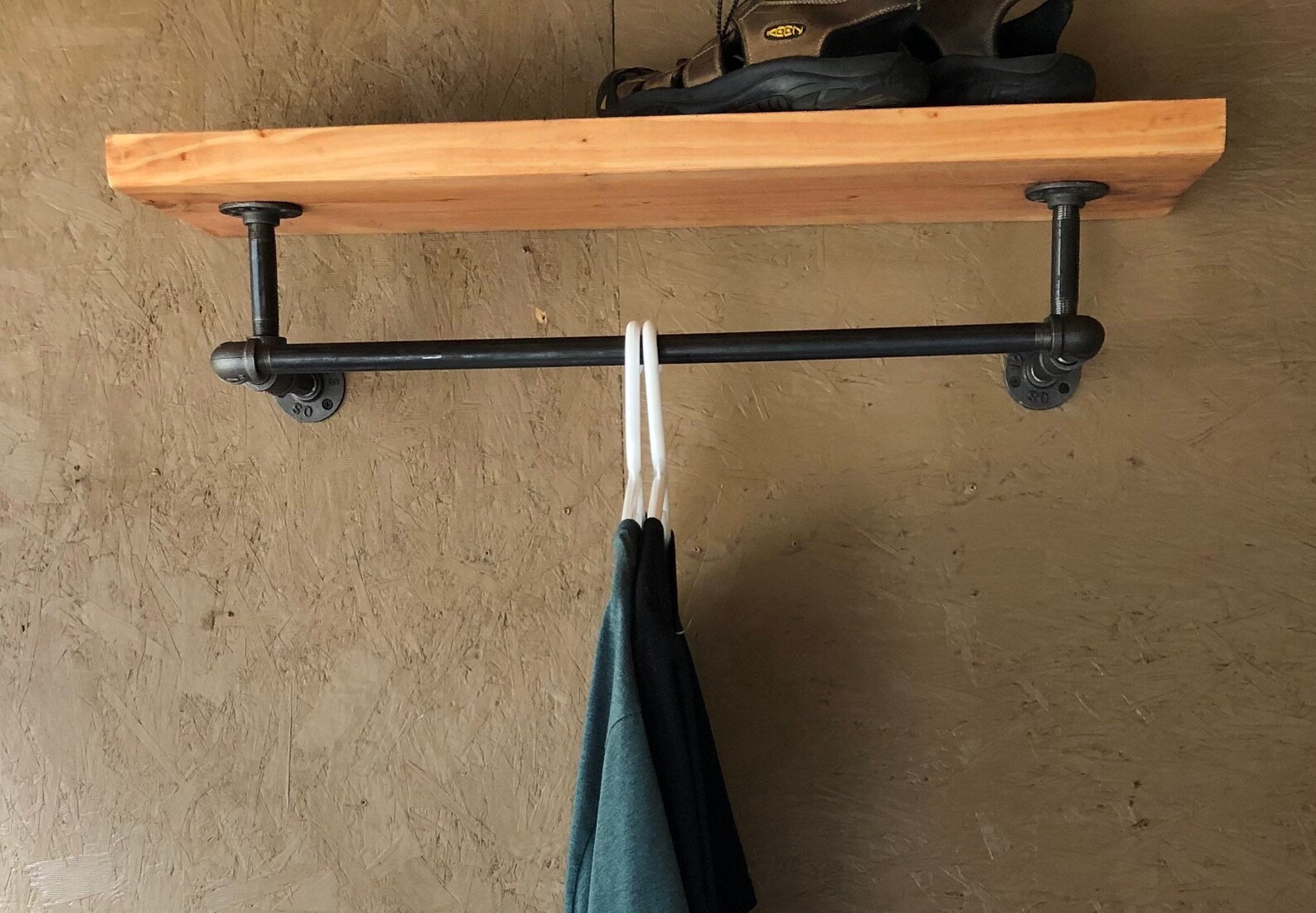 Industrial Pipe Shelf Bracket/clothes Hanger DIY Parts Kit Etsy Ireland