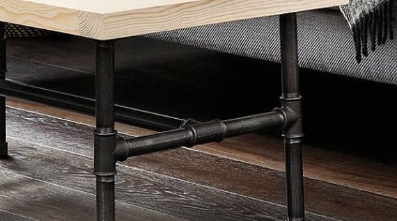 Industrial Pipe Coffee Table Base "DIY" Parts Kit, 5 Different Sizes, 20" Wide X 18" Tall X 22", 28", 34”, 40” or 52” Long