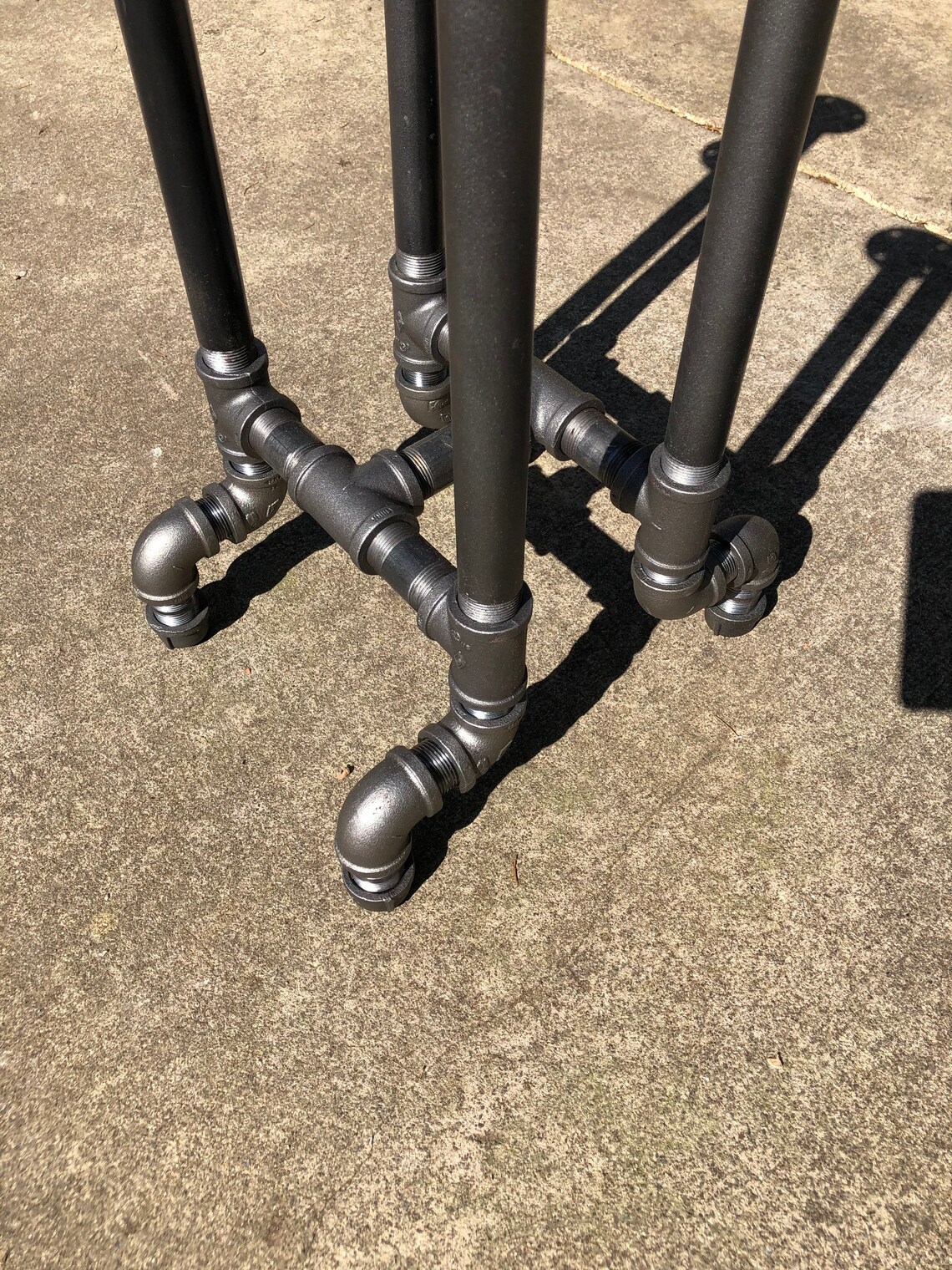 Industrial Black Pipe Bar Stool or Table Base DIY Parts Kit Etsy