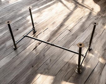 Industrial Chic Pipe Parts Kit - DIY 40" Tall Bar Table Frame, Rustic Industrial Furniture Building Set