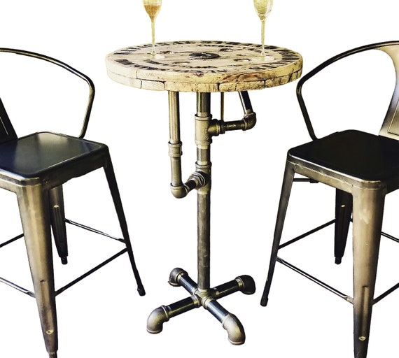 Industrial Pipe Table Base DIY Parts Kit - 1.5" Pipe x 38" tall x 22" wide base