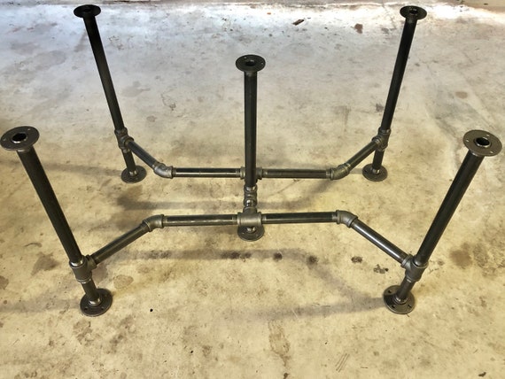 Black Pipe Table Base "DIY" Parts Kit, 1" pipe x 24” wide x 30” tall **Lengths Available - 46", 58", 70", 82", 94", Custom Lengths Available
