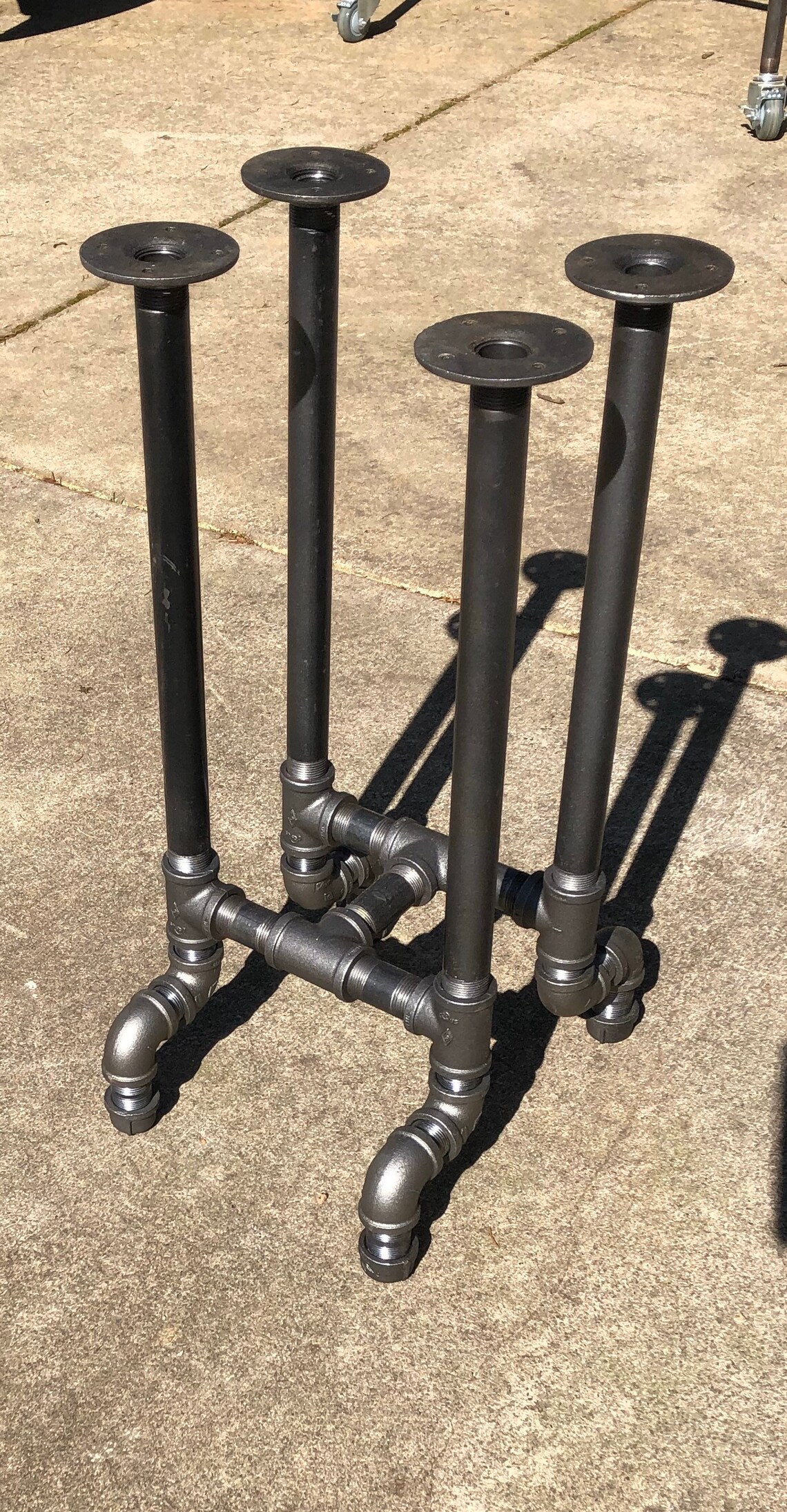 Industrial Black Pipe Bar Stool or Table Base DIY Parts Kit Etsy