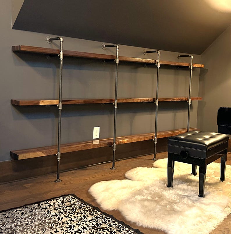 PipeLineDesignStudio Iron Pipe Shelving Kit - Thumbnail 3