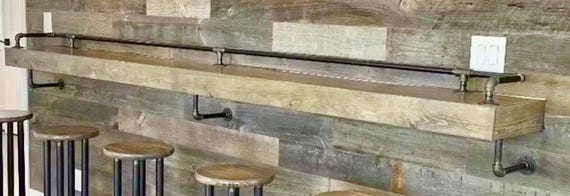 Industrial Pipe Drink/Bar Rail Kit - Best Quality Available, Several Different Size Options to Choose from