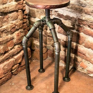 Pipe Bar Stool Industrial Sturdy 1” Pipe Frame Choose Height 20” 24” 27” 30” Kitchen Counter Seating