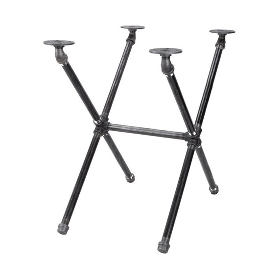 Black Pipe Table Base “DIY" Parts Kit- 14" wide x 22" long x 20" tall