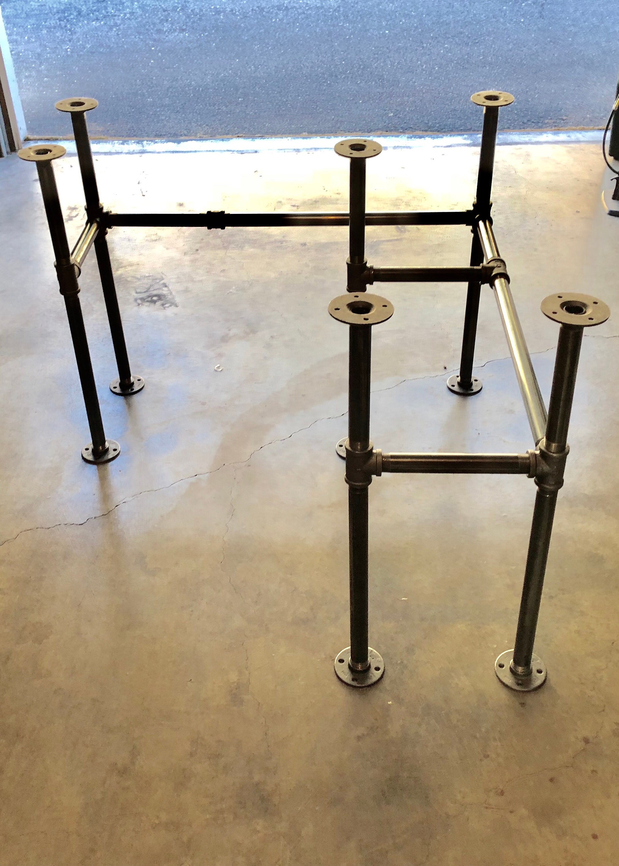 Custom order Industrial Black Pipe Desk Table Base DIY Parts Kit 1” x