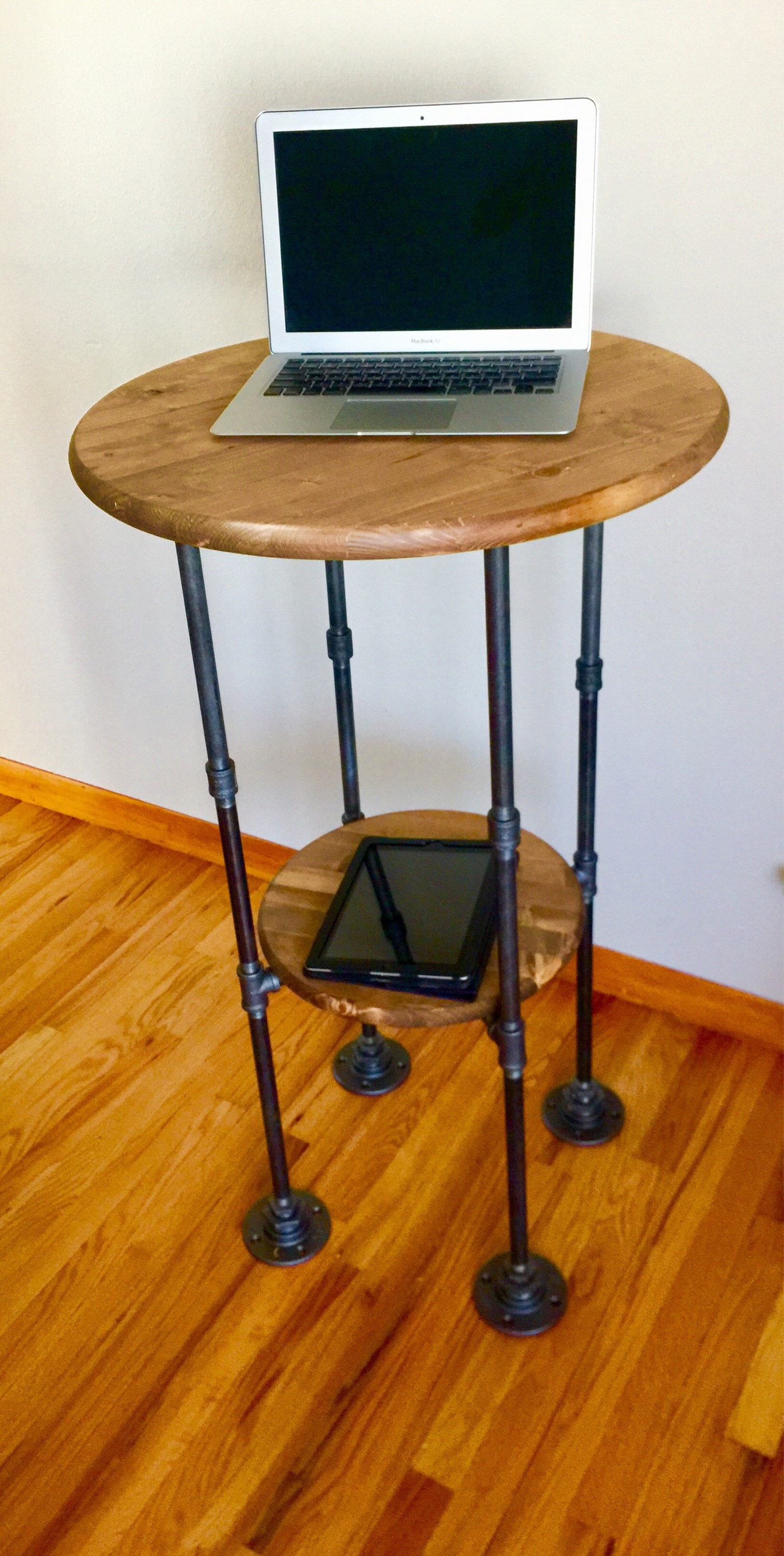 Black Pipe Table Base Standing Desk Diy Parts Kit With Optional