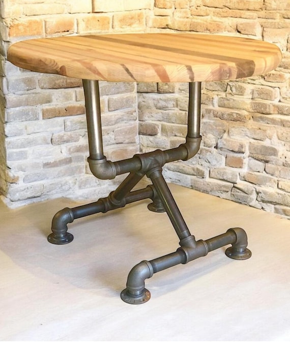 Iron Pipe Table Base DIY Parts Kit, End Table, Side Table, Accent Table, Bar - 20", 24”, 26", 30", 36” and 40” tall Height Options Available