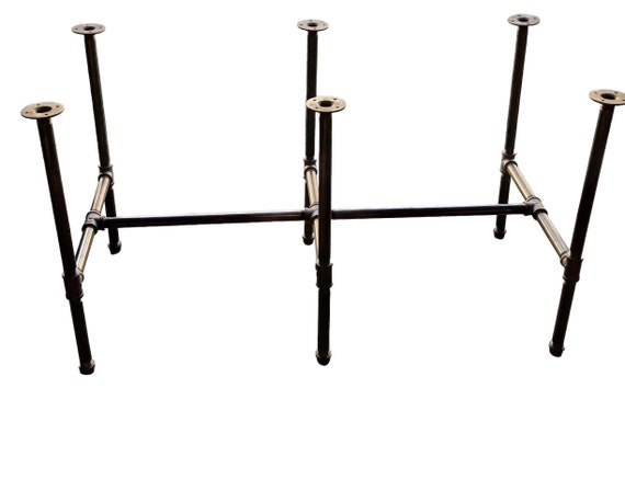 Black Pipe Table Base "DIY" Parts Kit, 1" Pipe x 30" Tall- Choose Width- 18", 20", 24", 26", 28", 30" Choose Length- 68", 80", 92", 104"