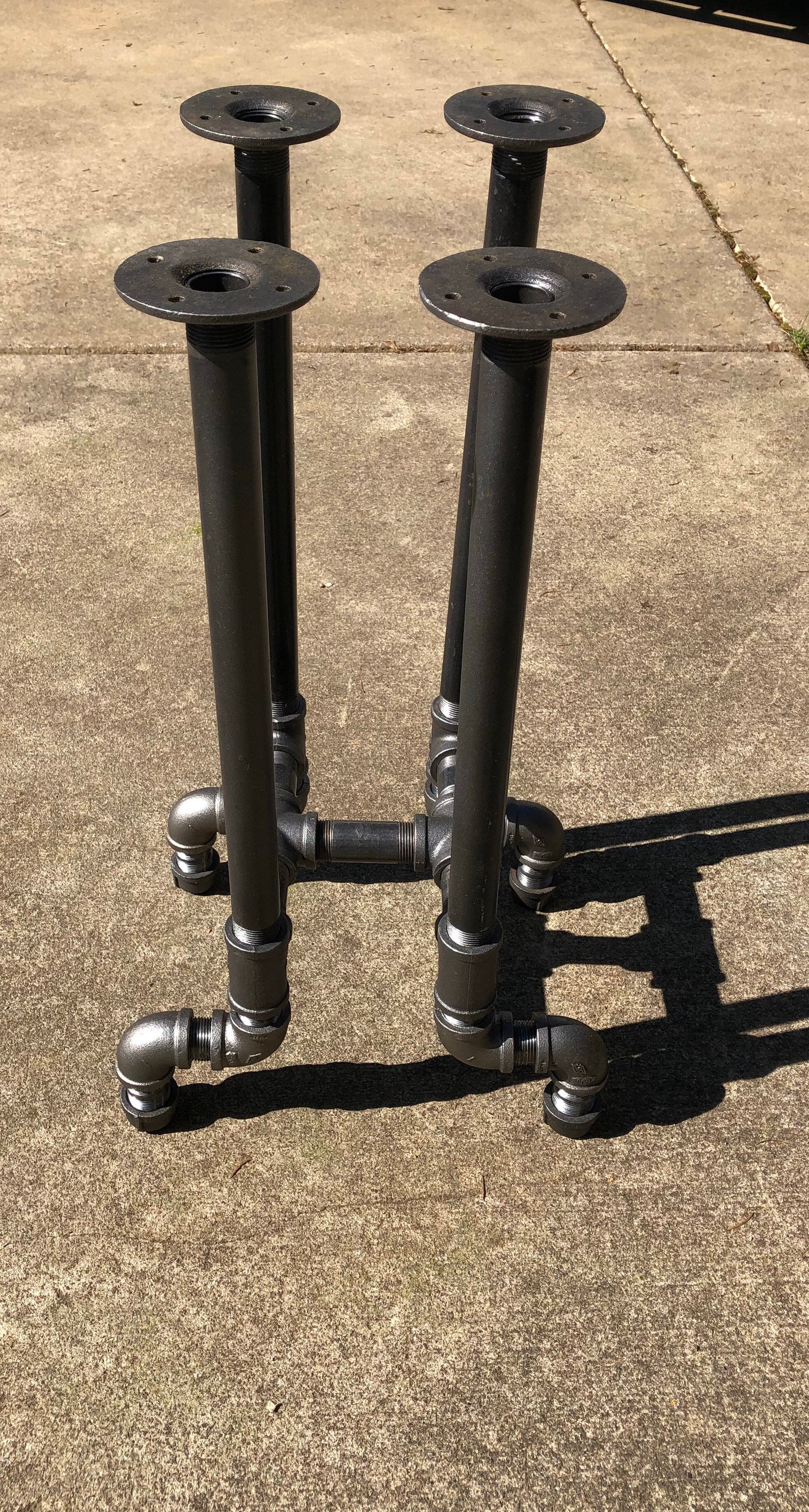 Industrial Black Pipe Bar Stool or Table Base DIY Parts Kit Etsy