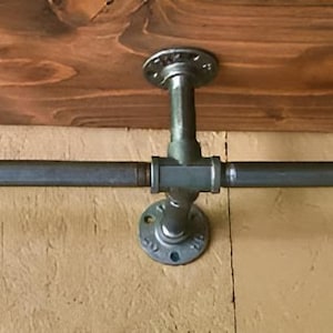 Industrial Pipe Bar Foot Rail Kit - 1” Pipe x 6&quot; Tall x 6&quot; Deep, Heavy Duty Rustic Metal Footrest - Multiple Lengths 48&quot; to 144