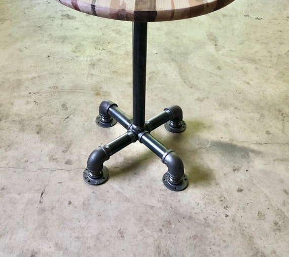 Industrial Pipe Table Base "DIY" Parts Kit, 3/4” Pipe x 18", 24", 28", 30”, 32", 34", 36”, 38”, 40" and 42" Tall with 24” wide base