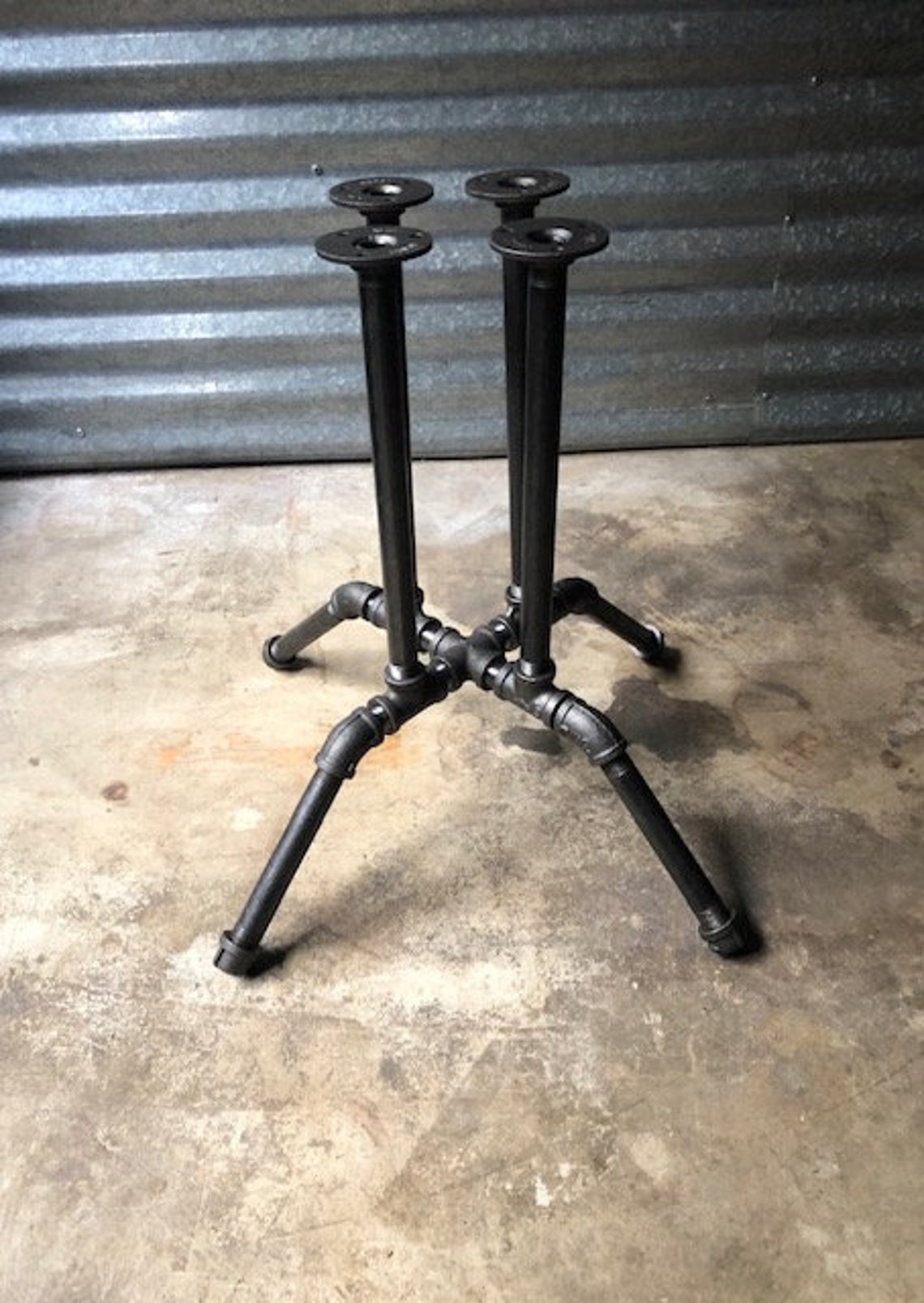 Black Pipe Table Base diy Parts Kit 18 X 18 Table Etsy