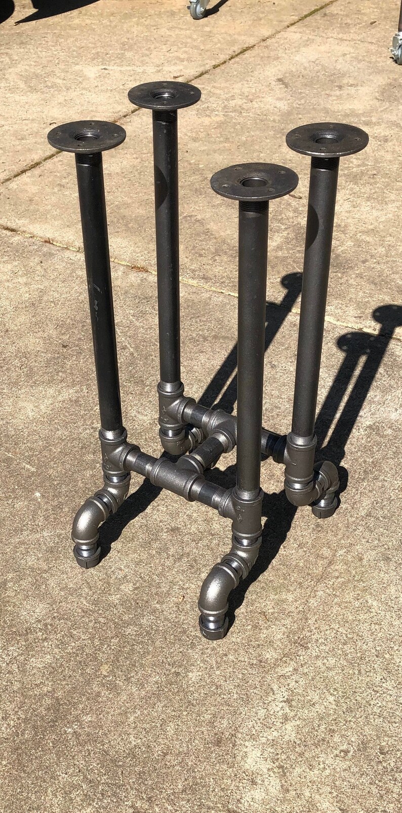 Industrial Black Pipe Bar Stool or Table Base DIY Parts Kit Etsy