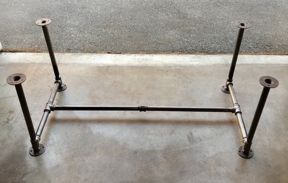 Industrial Pipe Table Base, "DIY" Parts Kit, 3/4” Pipe x 28" wide x 28” tall - Lengths available - 40", 46", 58", 70", 82", and 94"