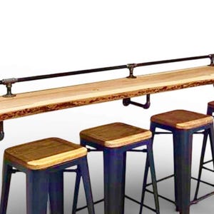 Industrial Pipe Bar Rail Kit - Authentic Drink Rail with Multiple Sizes, Best Quality Industrial Pipe Hardware - Home, Bar or Restaurant