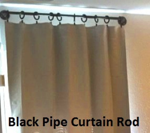 Industrial Pipe Curtain Rod, "DIY" Kit- Available in 1/2" Pipe, 18", 24", 30", 36", 48", & 60" Long Available- Easy project!