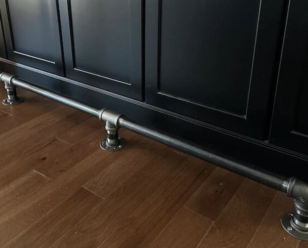 Industrial Pipe Bar Foot Rail Kit 11/4 Pipe, Lengths 48, 60, 72, 84