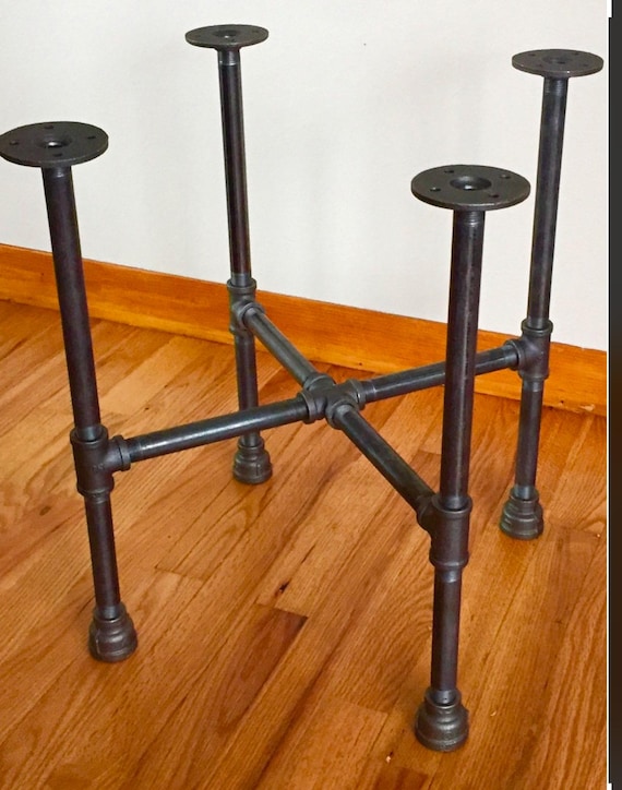 Industrial Pipe Table Base "DIY" Parts Kit x 40” Tall, Width Options -12", 14", 16", 18", 20", 22", 24", 26", 28", 30", 32"