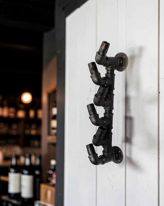 Industrial Pipe Wine Rack Bottle Holder Wall Mount "DIY" Parts Kit