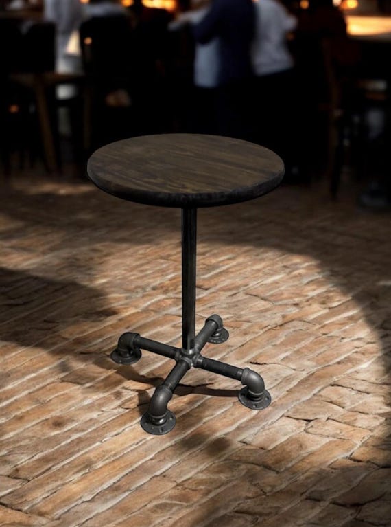 Industrial Pipe Table Base Kit, Perfect Addition to any Bar, Restaurant, Coffee Shop or Man Cave