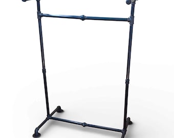 Industrial Pipe Free Standing Sturdy Clothing Rack, Wardrobe/Garment Rack