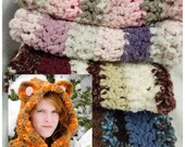 Handmade crocheted Kitty hood