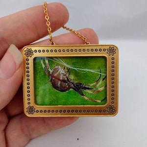 Orb Weaver, Original mini Painting, spider art
