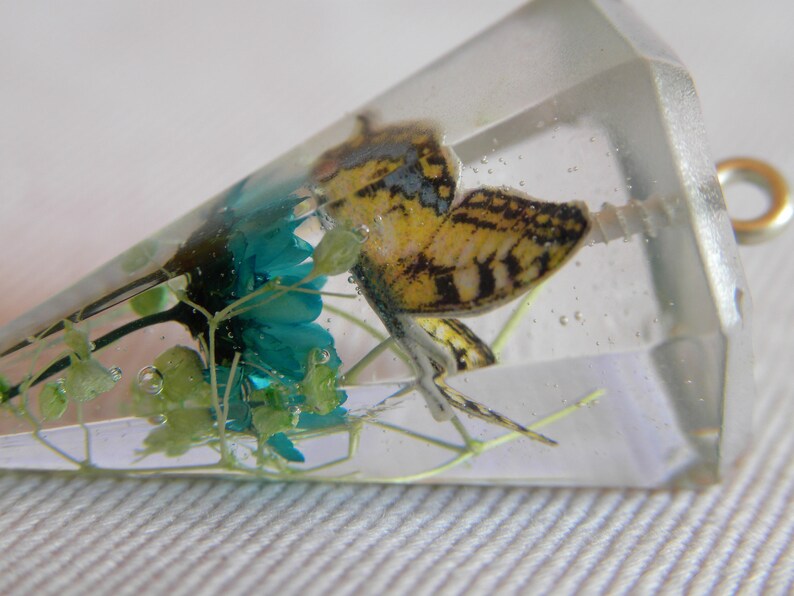 Blue Butterfly Crystal Prism Pendant Etsy