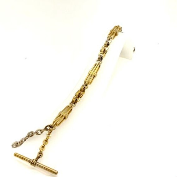 Antique Gold Filled Victorian Unusual Fancy T bar… - image 2