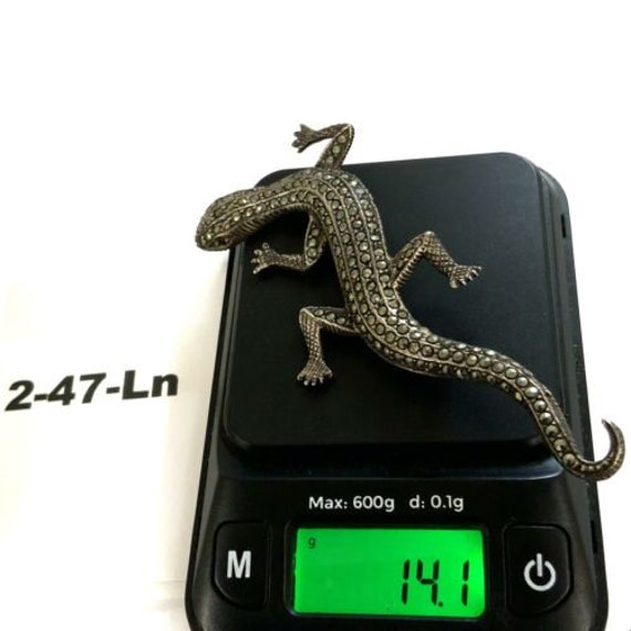 Vintage Sterling Signed 925 Crawling Lizard Gecko… - image 8