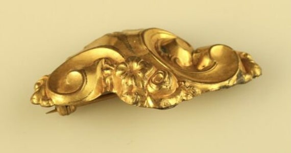 Antique Art Nouveau Gold Filled Victorian Scrolle… - image 4