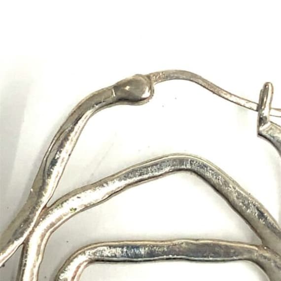 Vintage Sterling Signed 925 Modern Abstract Open … - image 6