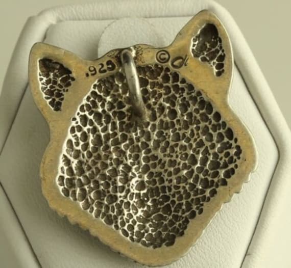 Antique Sterling Silver Wolf Head Design Pendant For … Gem