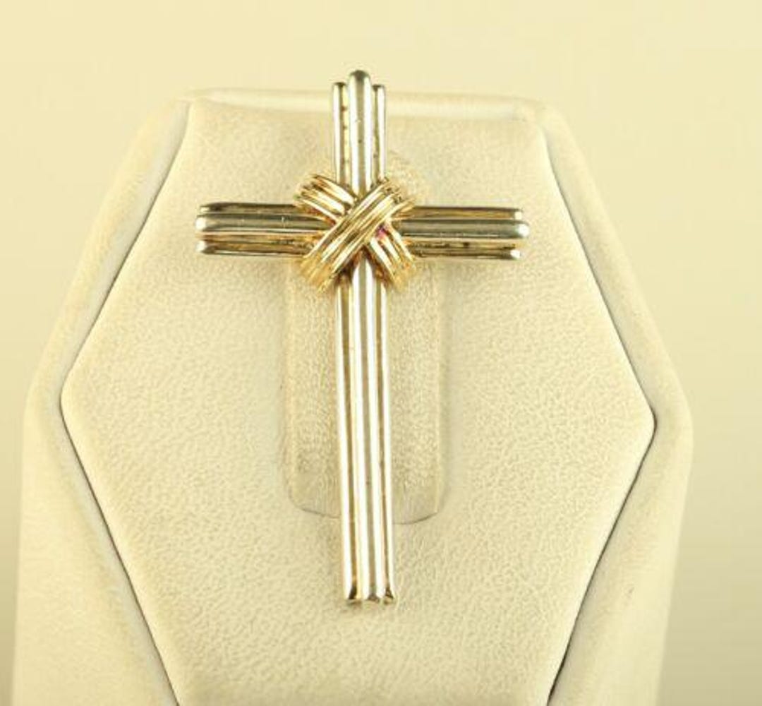 Vintage Sterling Silver 925 14K Signed Thailand Religious Cross Pendant ...