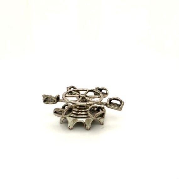 Vintage Sterling Signed 800 Italy Ferris Wheel Th… - image 3