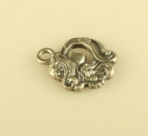 Victorian Art Nouveau Revival Sterling Silver Wom… - image 4