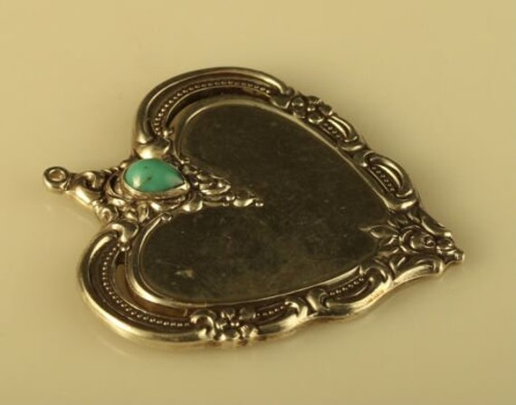 Vtg Sterling Signed Towle 1976 Heart Ornate inlay… - image 3