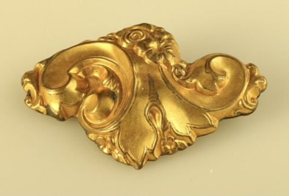 Antique Art Nouveau Gold Filled Victorian Scrolle… - image 2